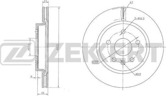 Zekkert BS-5922 - Kočioni disk www.molydon.hr