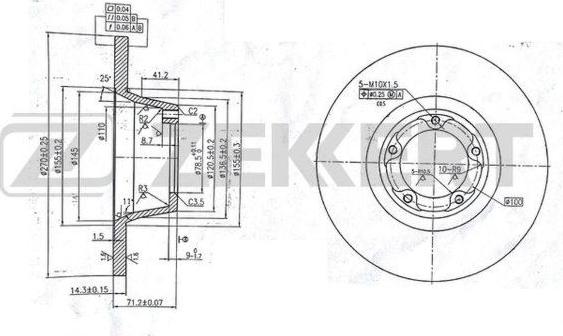 Zekkert BS-5979 - Kočioni disk www.molydon.hr