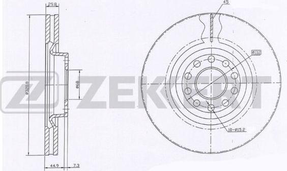 Zekkert BS-5976 - Kočioni disk www.molydon.hr