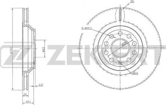 Zekkert BS-5973 - Kočioni disk www.molydon.hr