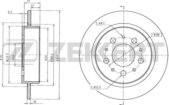 Zekkert BS-5977 - Kočioni disk www.molydon.hr