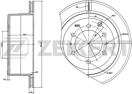 Zekkert BS-5494 - Kočioni disk www.molydon.hr