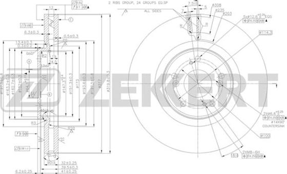 Zekkert BS-5495 - Kočioni disk www.molydon.hr