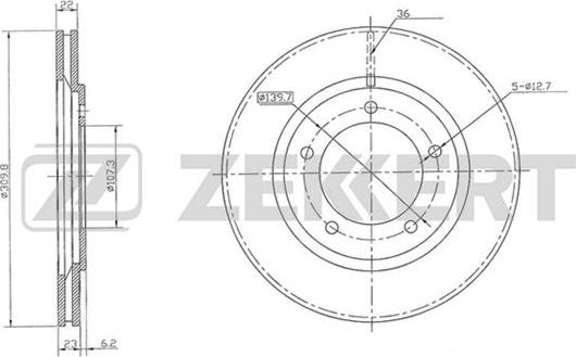 Zekkert BS-5496 - Kočioni disk www.molydon.hr