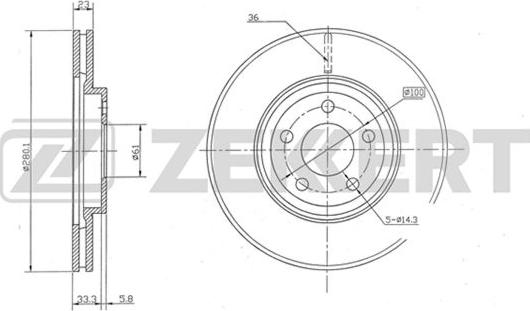 Zekkert BS-5491 - Kočioni disk www.molydon.hr