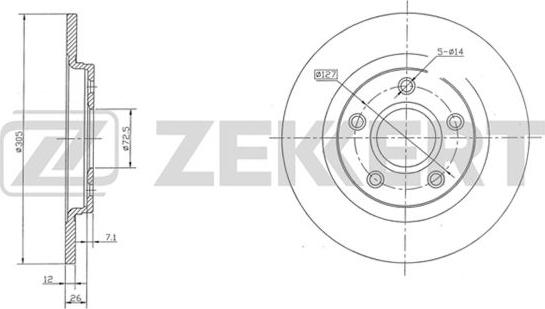 Zekkert BS-5492 - Kočioni disk www.molydon.hr