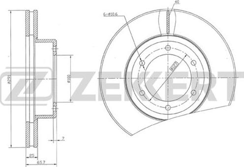 Zekkert BS-5497 - Kočioni disk www.molydon.hr