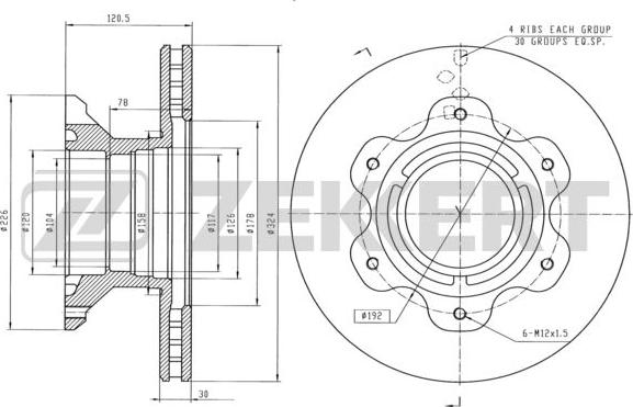 Zekkert BS-5445 - Kočioni disk www.molydon.hr