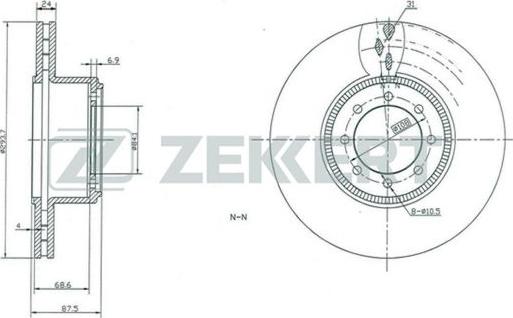 Zekkert BS-5446 - Kočioni disk www.molydon.hr