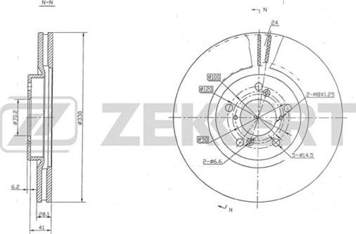 Zekkert BS-5461 - Kočioni disk www.molydon.hr