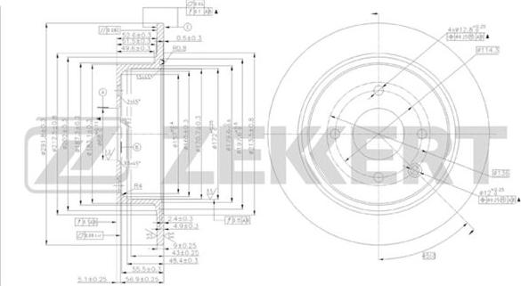 Zekkert BS-5468 - Kočioni disk www.molydon.hr