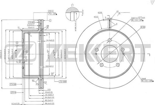 Zekkert BS-5409 - Kočioni disk www.molydon.hr