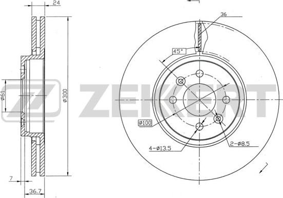 Zekkert BS-5404 - Kočioni disk www.molydon.hr