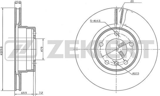 Zekkert BS-5400 - Kočioni disk www.molydon.hr