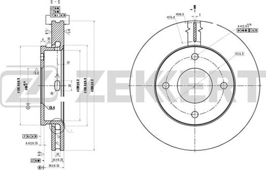 Zekkert BS-5407 - Kočioni disk www.molydon.hr