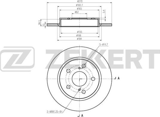 Zekkert BS-5419B - Kočioni disk www.molydon.hr