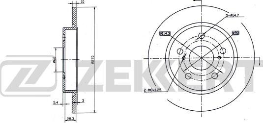 Zekkert BS-5419 - Kočioni disk www.molydon.hr