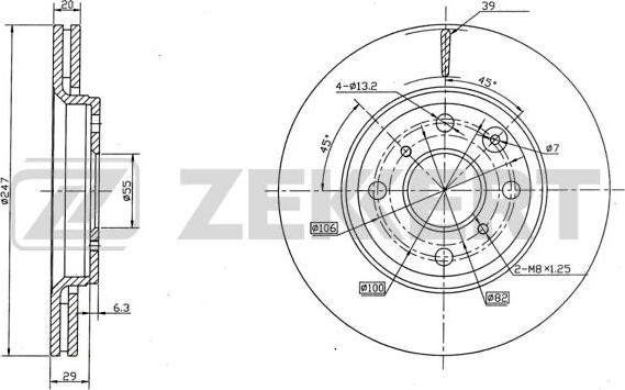 Zekkert BS-5415 - Kočioni disk www.molydon.hr