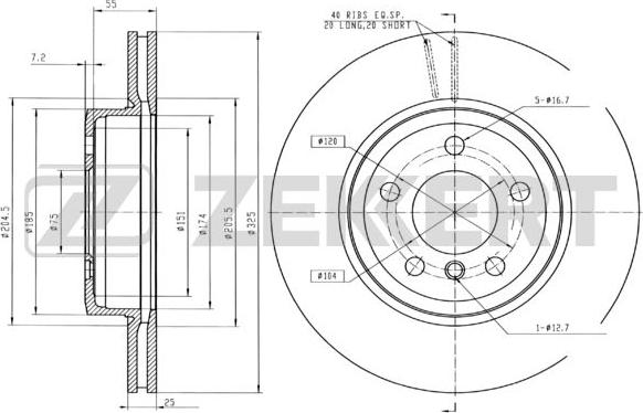 Zekkert BS-5410B - Kočioni disk www.molydon.hr