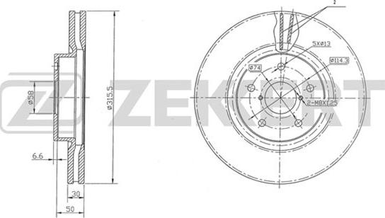 Zekkert BS-5418 - Kočioni disk www.molydon.hr