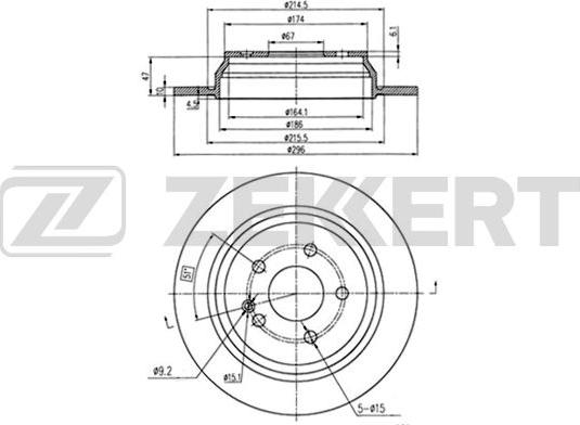 Zekkert BS-5417B - Kočioni disk www.molydon.hr