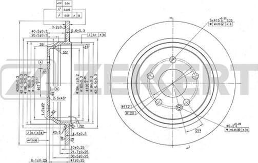 Zekkert BS-5417 - Kočioni disk www.molydon.hr