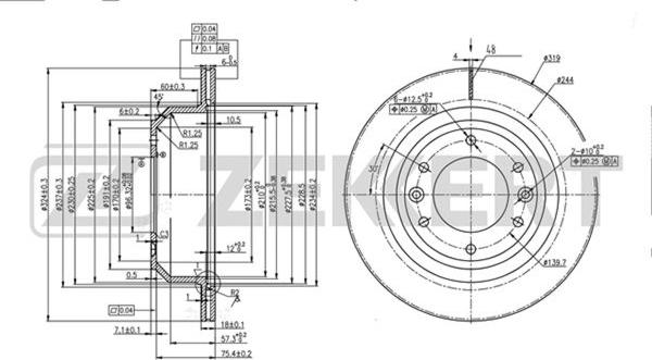 Zekkert BS-5486 - Kočioni disk www.molydon.hr