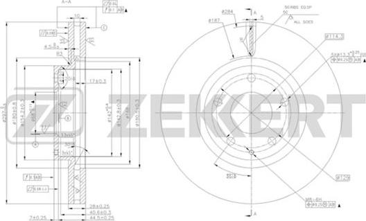 Zekkert BS-5488 - Kočioni disk www.molydon.hr