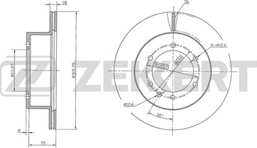 Zekkert BS-5483 - Kočioni disk www.molydon.hr