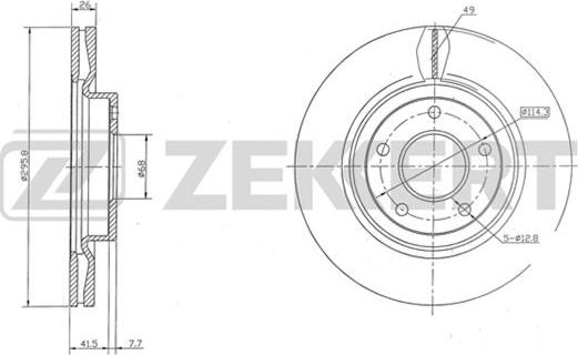 Zekkert BS-5482 - Kočioni disk www.molydon.hr