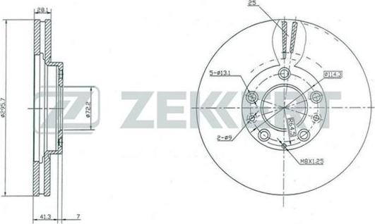 Zekkert BS-5436 - Kočioni disk www.molydon.hr