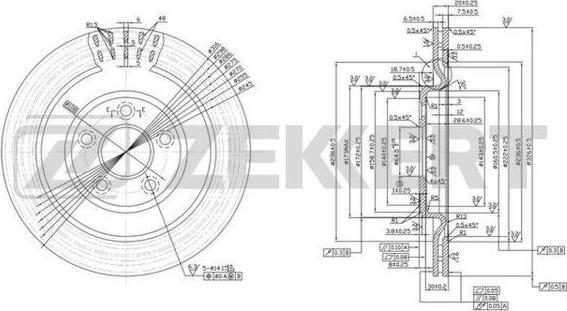 Zekkert BS-5438 - Kočioni disk www.molydon.hr