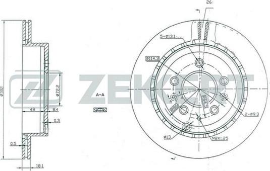 Zekkert BS-5437 - Kočioni disk www.molydon.hr