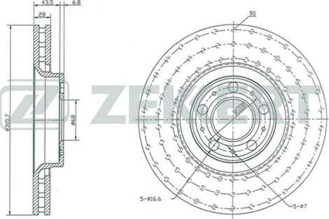 Zekkert BS-5429 - Kočioni disk www.molydon.hr