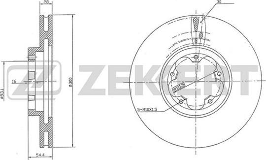 Zekkert BS-5424 - Kočioni disk www.molydon.hr