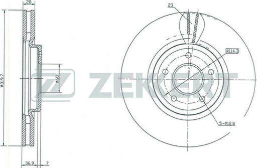 Zekkert BS-5428 - Kočioni disk www.molydon.hr