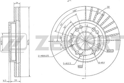 Zekkert BS-5474 - Kočioni disk www.molydon.hr