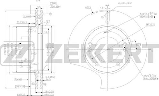 Zekkert BS-5475 - Kočioni disk www.molydon.hr