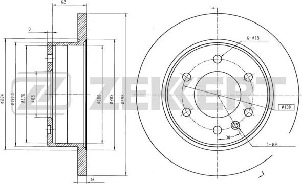 Zekkert BS-5599B - Kočioni disk www.molydon.hr