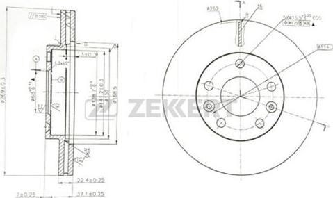 Zekkert BS-5594 - Kočioni disk www.molydon.hr