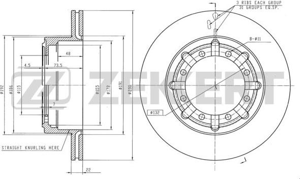 Zekkert BS-5595 - Kočioni disk www.molydon.hr