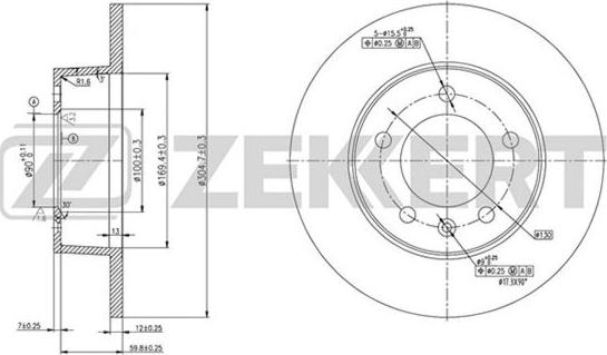 Zekkert BS-5596 - Kočioni disk www.molydon.hr