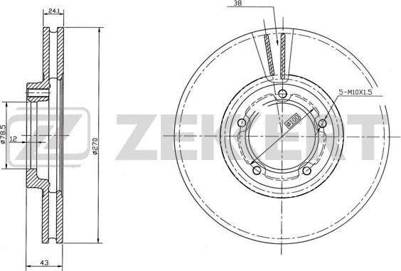 Zekkert BS-5597 - Kočioni disk www.molydon.hr