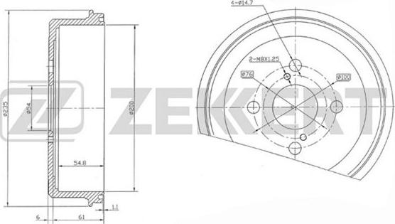 Zekkert BS-5542 - Bubanj kočnica www.molydon.hr