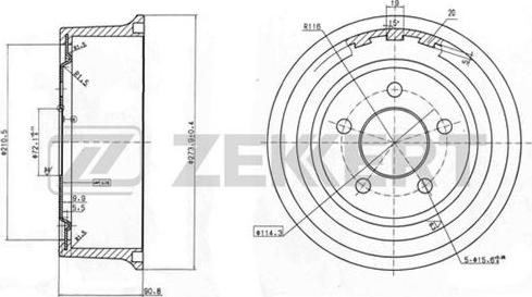 Zekkert BS-5560 - Bubanj kočnica www.molydon.hr