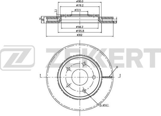 Zekkert BS-5505B - Kočioni disk www.molydon.hr