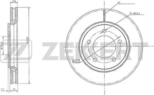 Zekkert BS-5505 - Kočioni disk www.molydon.hr