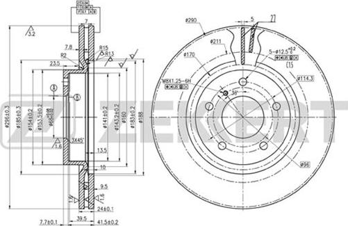 Zekkert BS-5500 - Kočioni disk www.molydon.hr