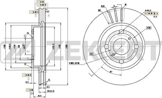 Zekkert BS-5507 - Kočioni disk www.molydon.hr