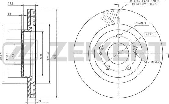 Zekkert BS-5511 - Kočioni disk www.molydon.hr